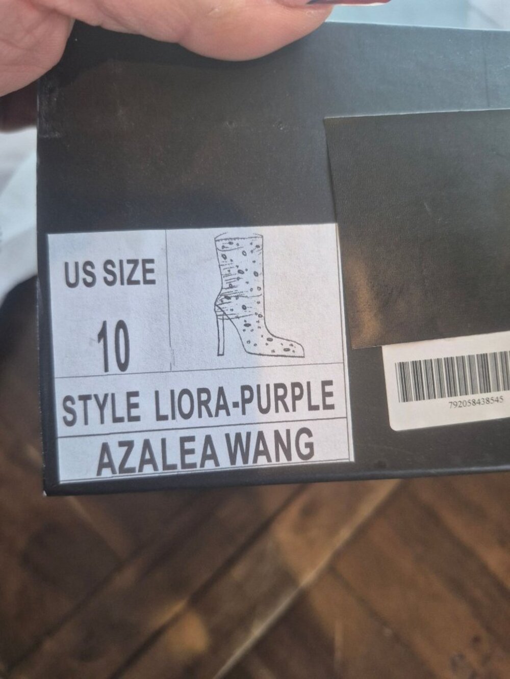 Azalea Wang Liora Purple Rhinestone Slouchy Stiletto Boots US Size 10 - Picture 5 of 6